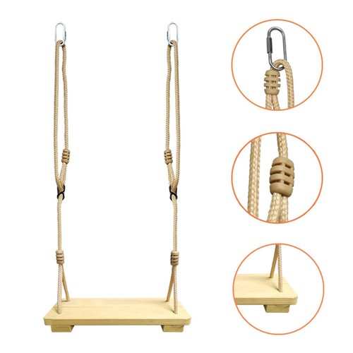 Solid wood swing seat with - solid,